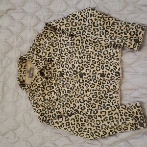 DL1961 LEOPARD PATTERN JEANS GIRLS JACKET